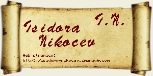 Isidora Nikočev vizit kartica